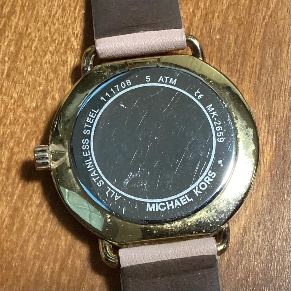 Michael Kors Portia Pink Leather Women’s Watch MK2659
